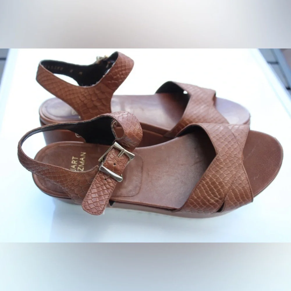 Stuart Weitzman platform wedges Leather upper
